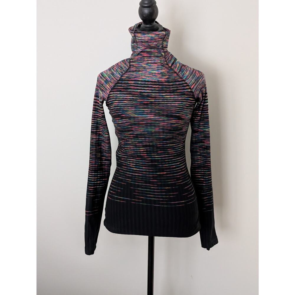 Nike Pro Hyperwarm Women's XS Rainbow Striped Cold Weather Base Layer - Picture 2 of 9